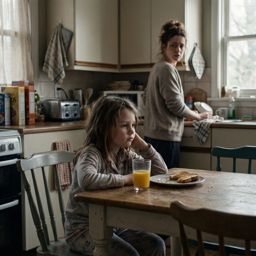 My Daughter Went Silent Around Her Stepfather—Until I Came Home Early 3 Girl staring at orange juice 2K 20261018111724