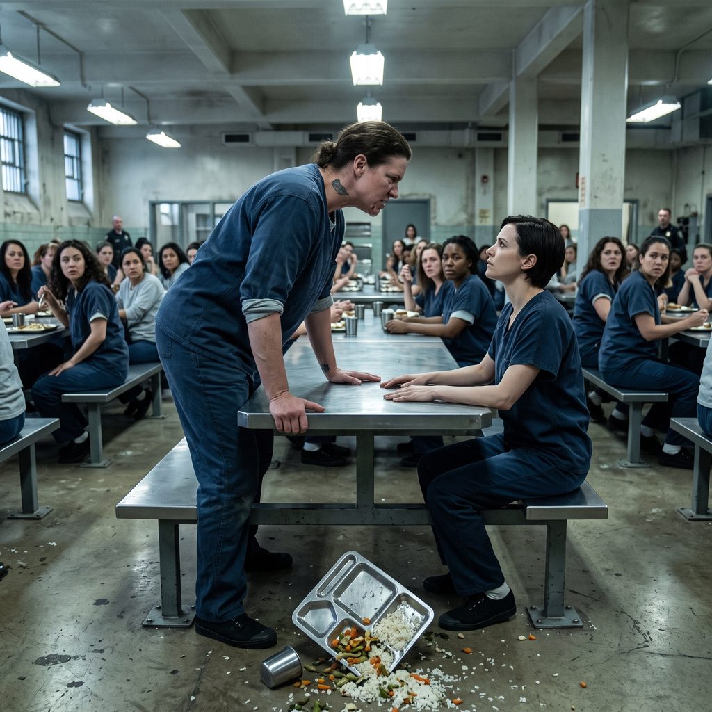 Inmate confronts woman at table 2K 20261016204732