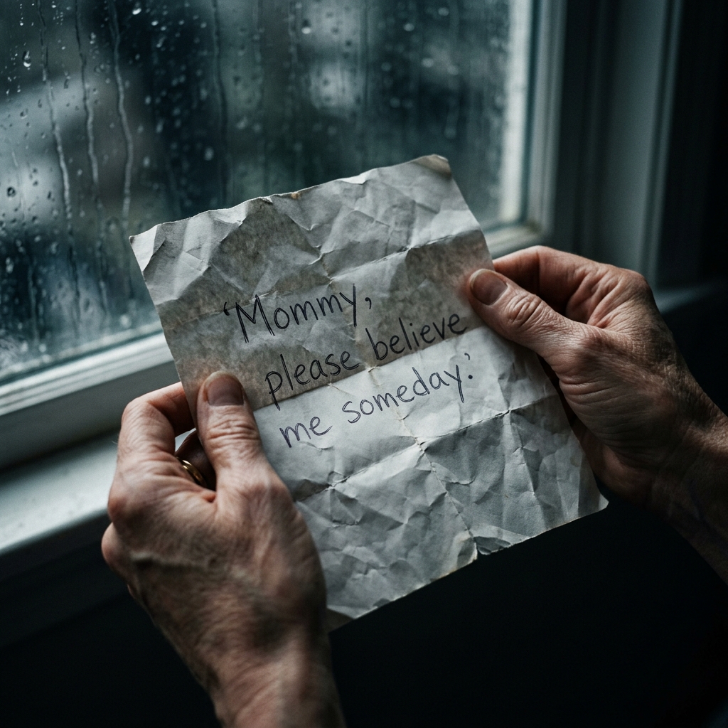 My Daughter Went Silent Around Her Stepfather—Until I Came Home Early 5 Mother holding handwritten note 20261018111735