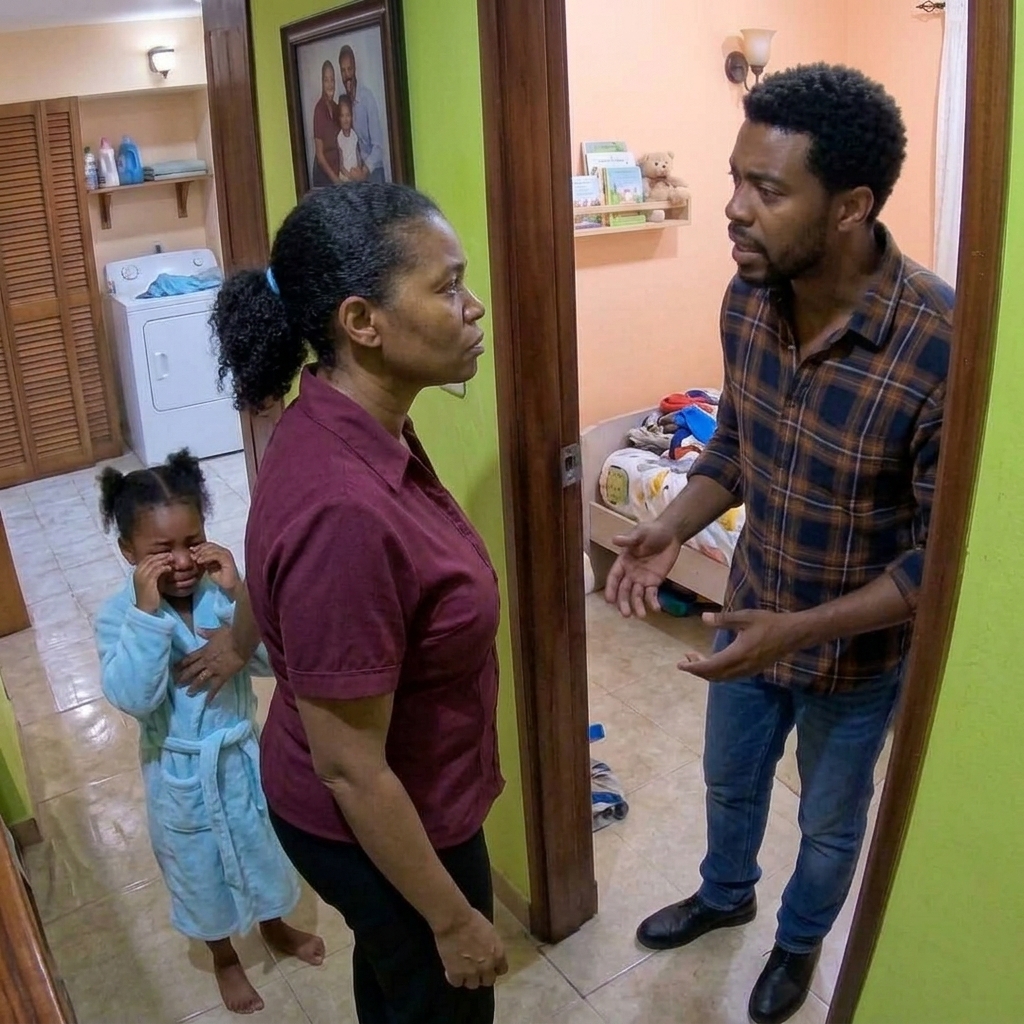 My Daughter Went Silent Around Her Stepfather—Until I Came Home Early 4 Mother standing between husband … 20261018112128