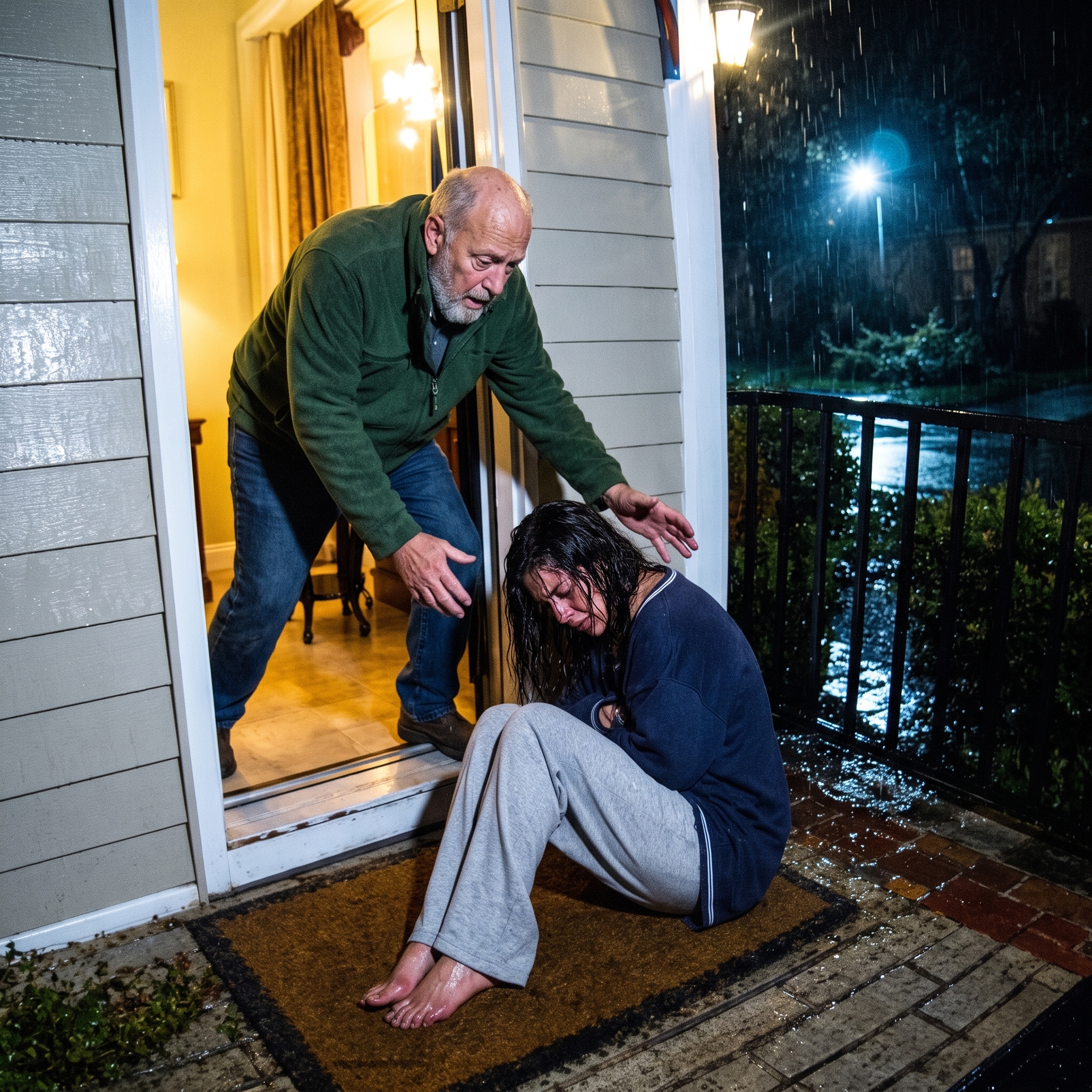 Woman collapses on welcome mat 2K 20261018110714